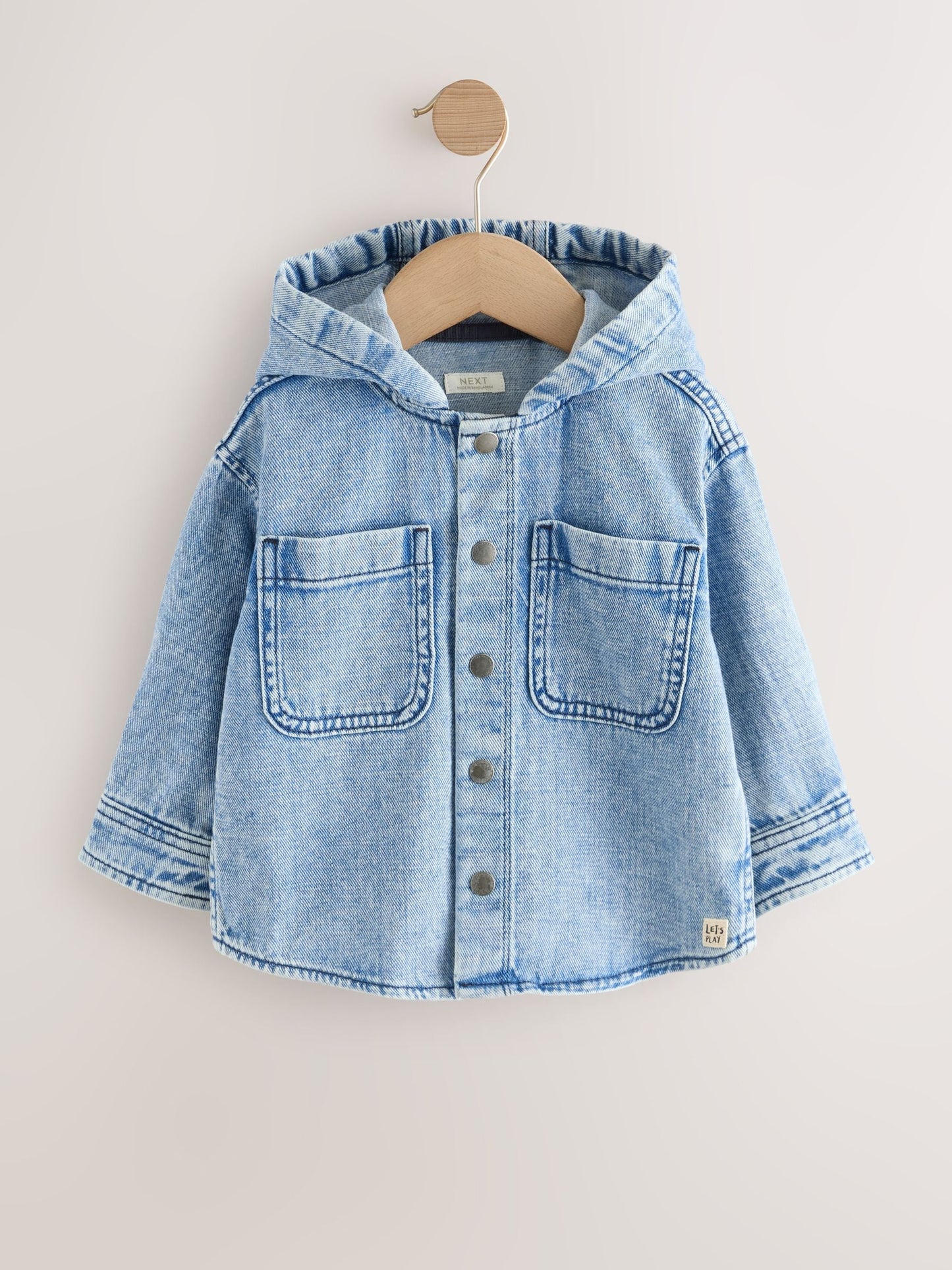 Dsiney Kidz - Mid Blue Denim Hooded Overshirt (3mths-7yrs) image 5