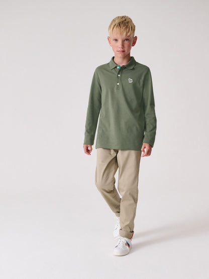 Dsiney Kidz - Paul Smith Junior Boys Long Sleeve Zebra Print Polo Shirt image 3