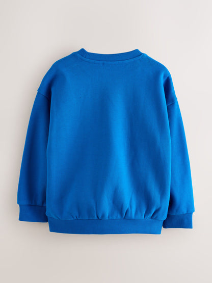 Dsiney Kidz - Paul Smith Junior Cobalt Blue Script Sweatshirt image 6