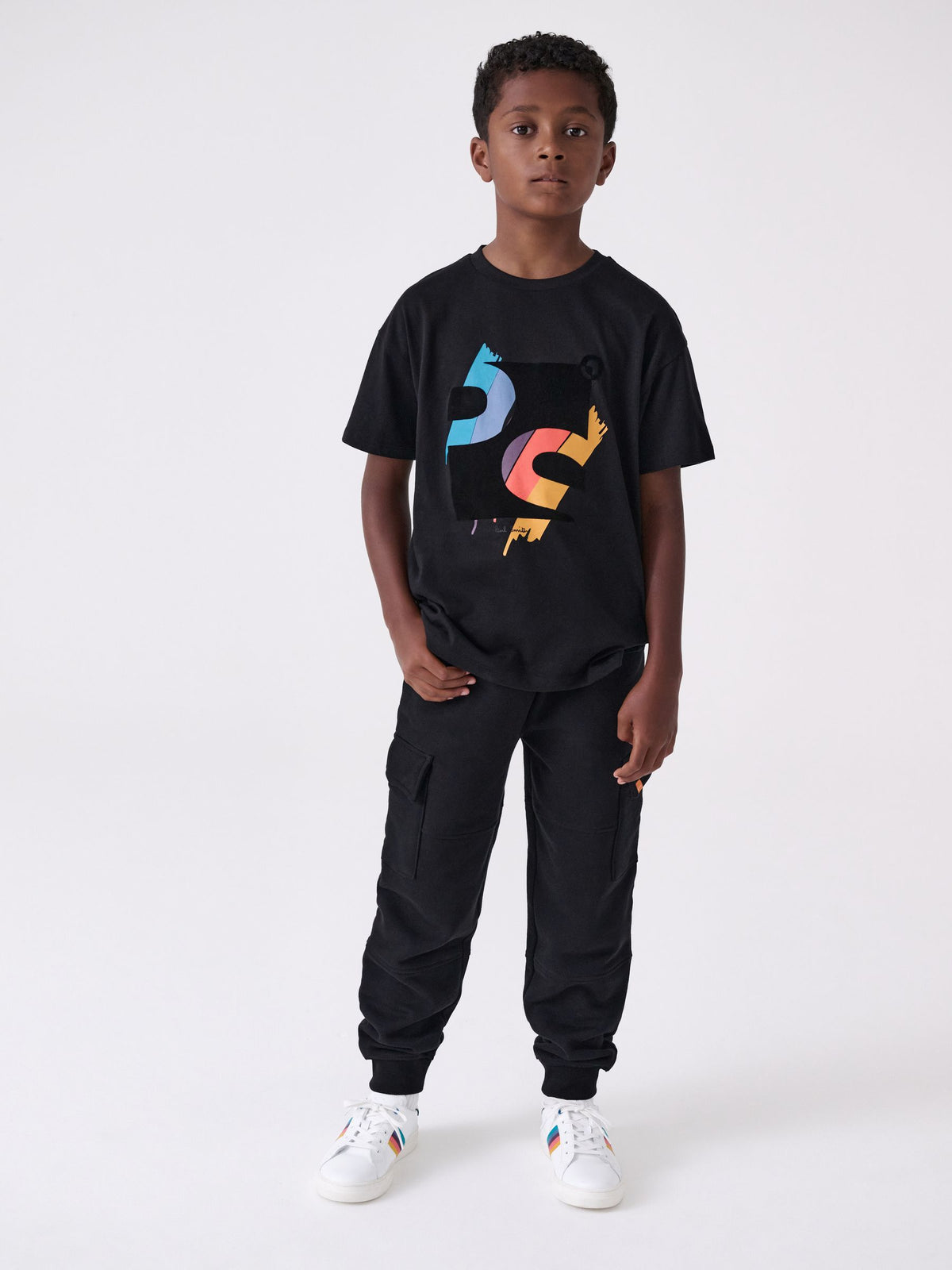 Dsiney Kidz - Paul Smith Junior Black T-Shirt And Joggers Set image 1