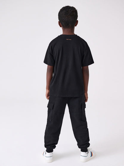 Dsiney Kidz - Paul Smith Junior Black T-Shirt And Joggers Set image 2