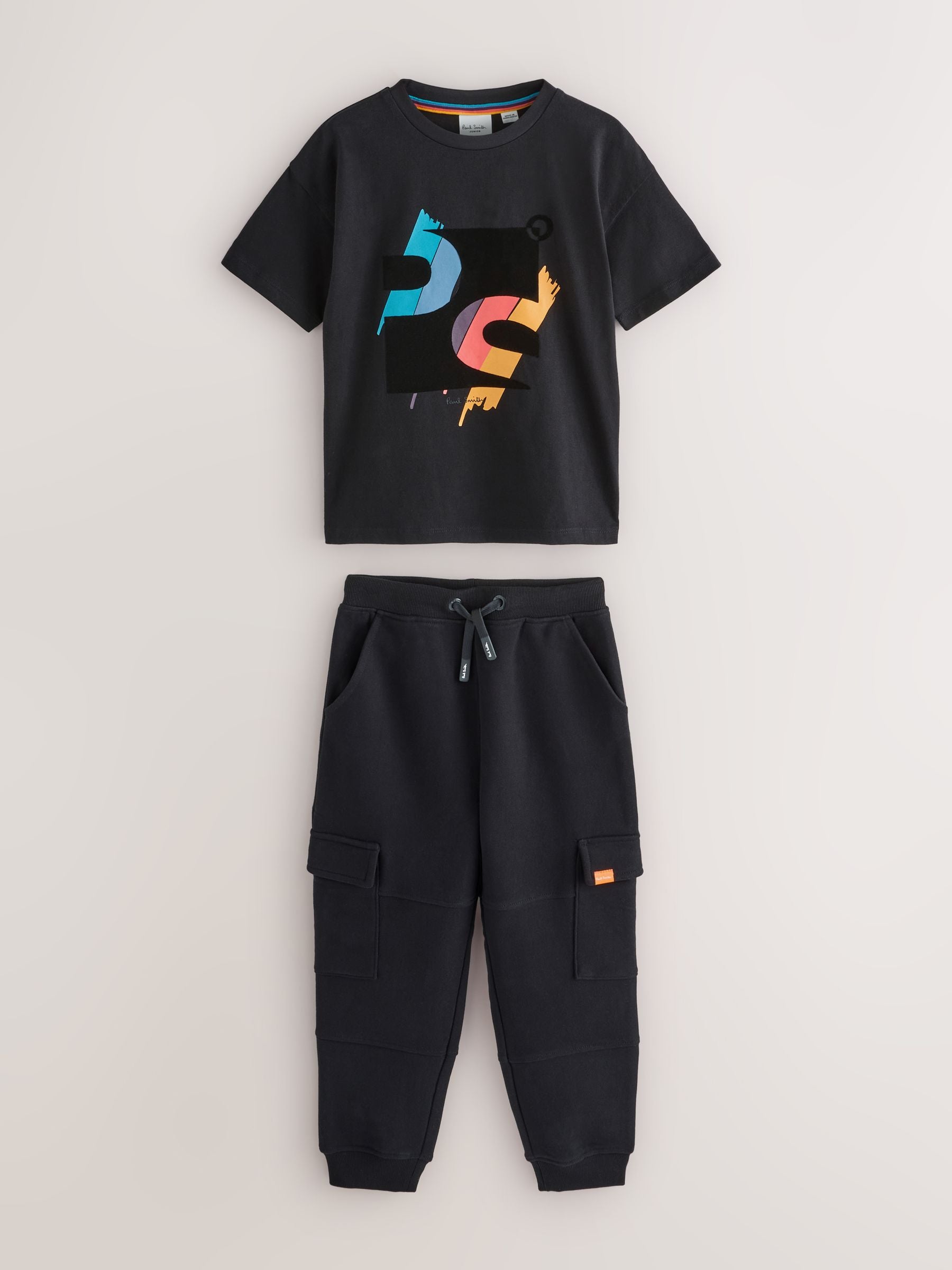 Dsiney Kidz - Paul Smith Junior Black T-Shirt And Joggers Set image 7