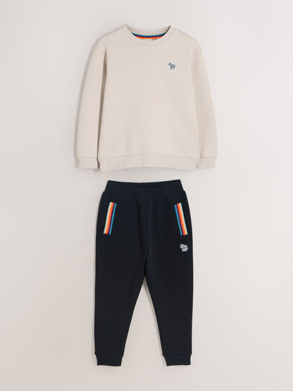 Dsiney Kidz - Paul Smith Junior Stone/Black Zebra Sweatshirt and Joggers Set image 1