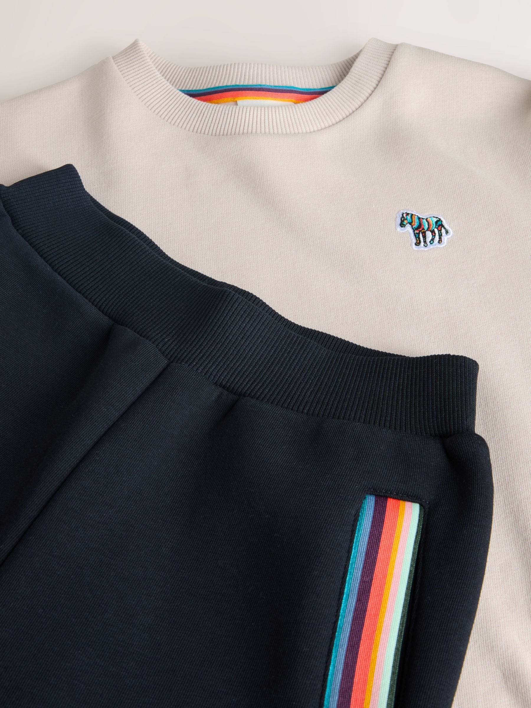 Dsiney Kidz - Paul Smith Junior Stone/Black Zebra Sweatshirt and Joggers Set image 3
