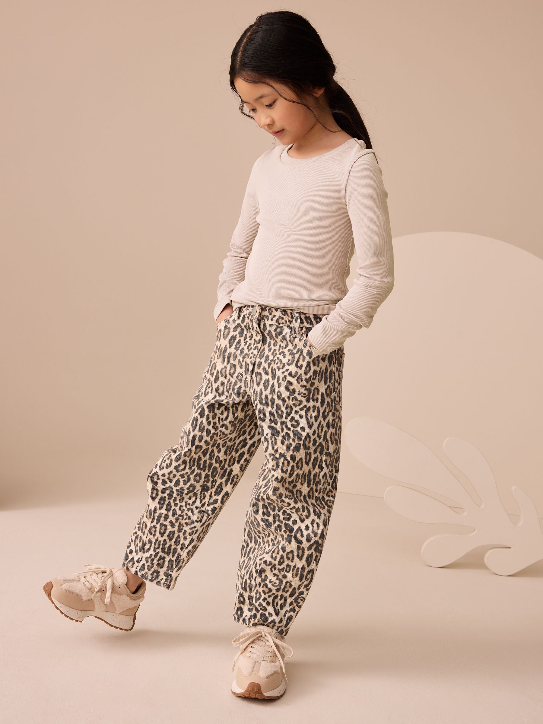 Dsiney Kidz - Neutral Long Sleeve Ribbed Top (3-16yrs) image 2