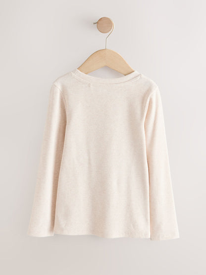 Dsiney Kidz - Neutral Long Sleeve Ribbed Top (3-16yrs) image 5