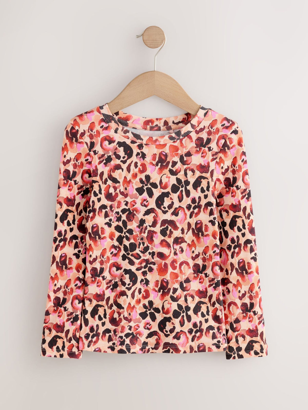Dsiney Kidz - Leopard Long Sleeve Ribbed Top (3-16yrs) image 4