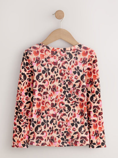 Dsiney Kidz - Leopard Long Sleeve Ribbed Top (3-16yrs) image 5