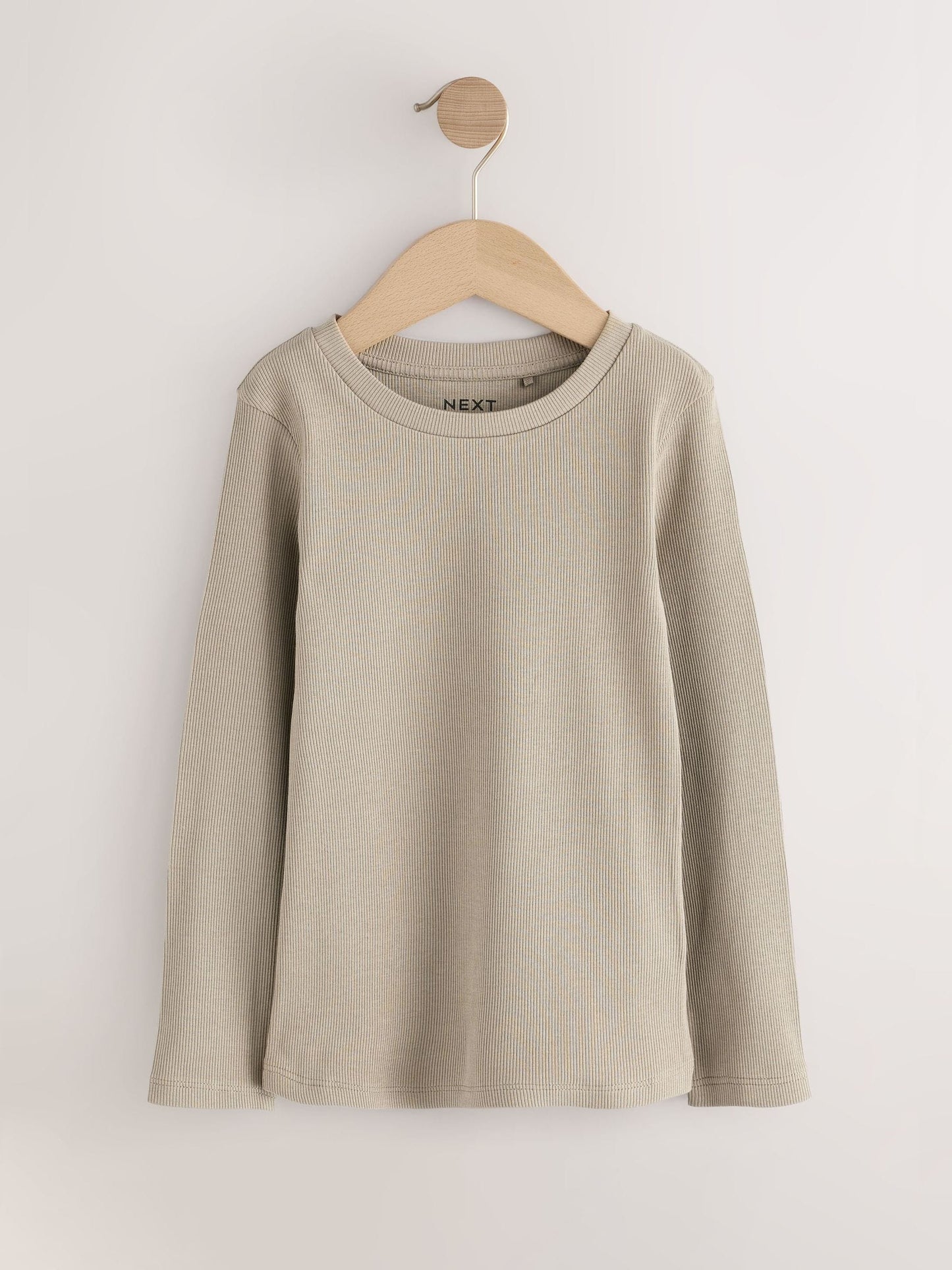 Dsiney Kidz - Neutral Ribbed Long Sleeve Tops 5 Pack (3-16yrs) image 2