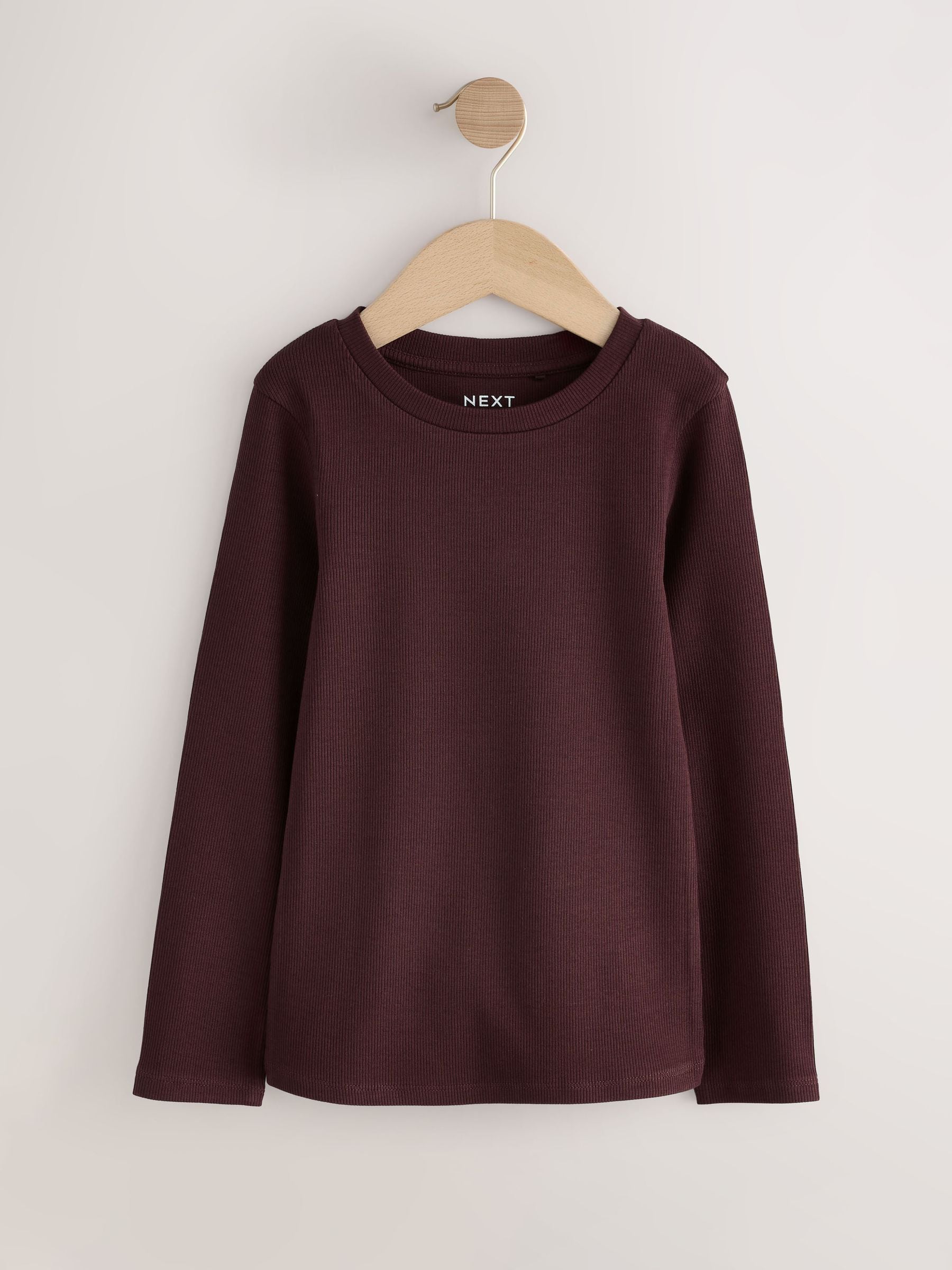 Dsiney Kidz - Neutral Ribbed Long Sleeve Tops 5 Pack (3-16yrs) image 5