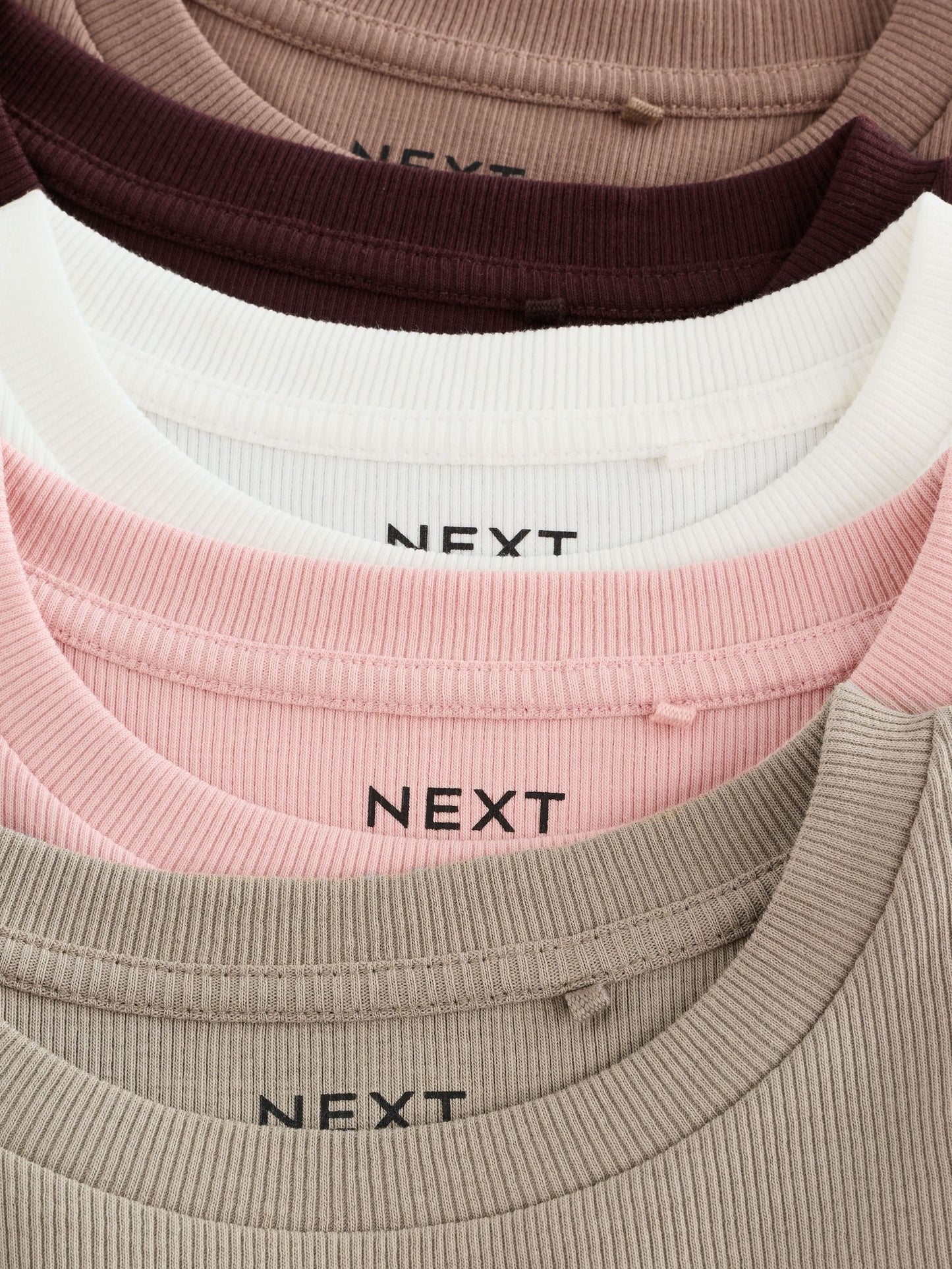Dsiney Kidz - Neutral Ribbed Long Sleeve Tops 5 Pack (3-16yrs) image 8