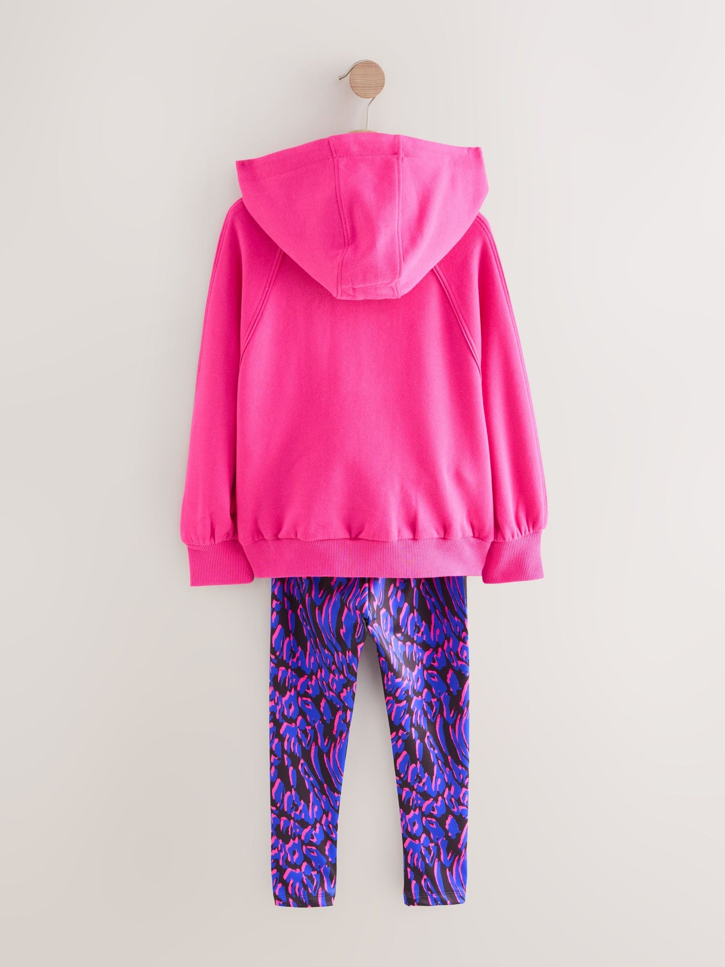 Pink and Blue Animal Print Hoodie and Sport Leggings Set (3-16yrs)