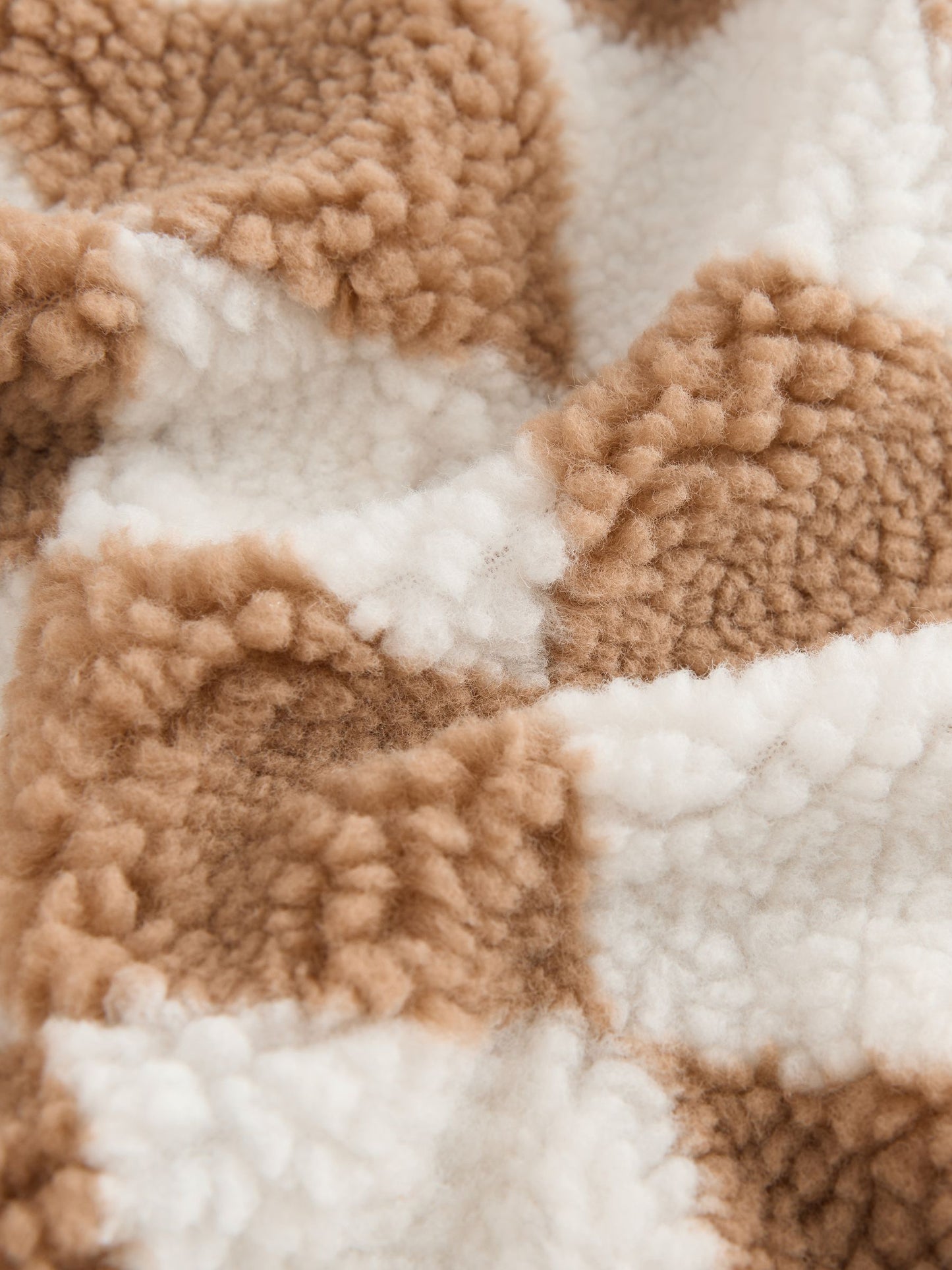 Dsiney Kidz - Neutral/Tan Harlequin Borg Fleece Shacket (3mths-7yrs) image 9