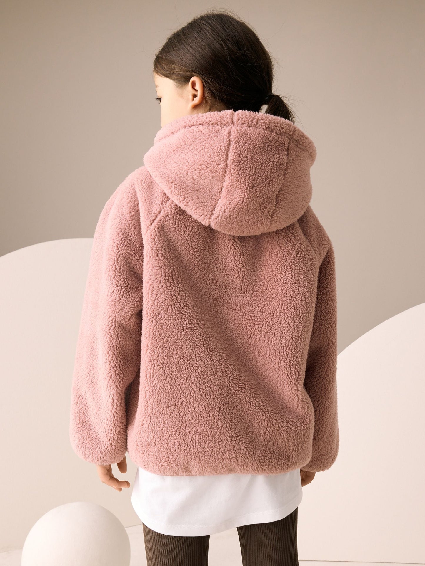 Pink Hooded Zip Fleece Jacket (3-16yrs)
