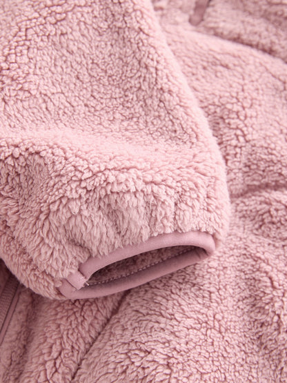 Pink Hooded Zip Fleece Jacket (3-16yrs)