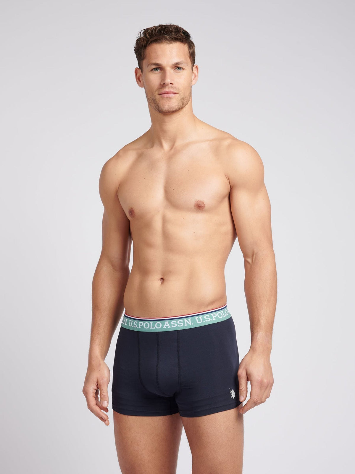 Dsiney Kidz - U.S. Polo Assn Blue Mens Highlight Boxers Briefs 3 Pack image 2