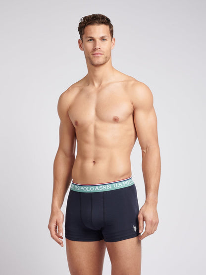 Dsiney Kidz - U.S. Polo Assn Blue Mens Highlight Boxers Briefs 3 Pack image 2