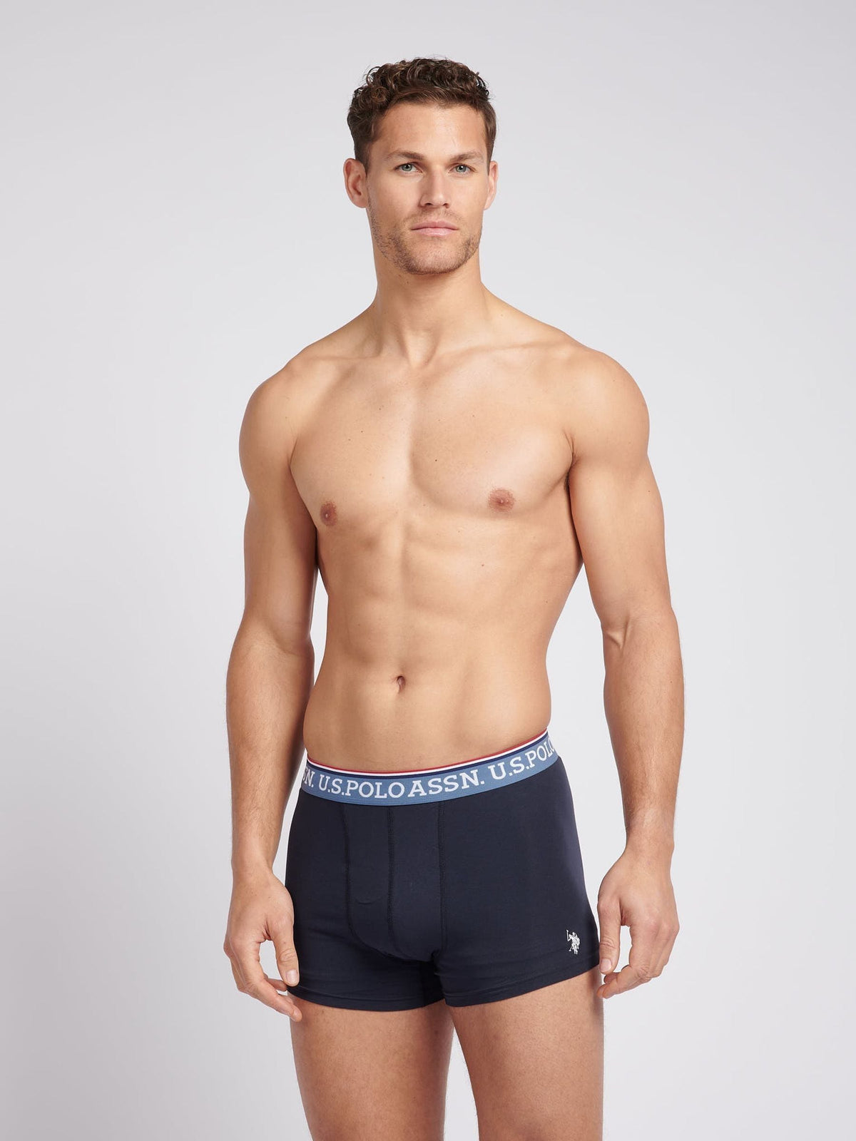 Dsiney Kidz - U.S. Polo Assn Blue Mens Highlight Boxers Briefs 3 Pack image 3