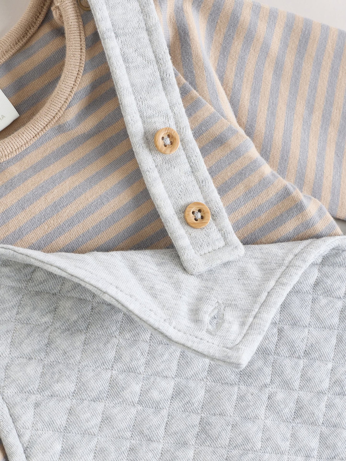 Grey Baby Jersey Quilted Dungarees and Bodysuit Set (0mths-2yrs)