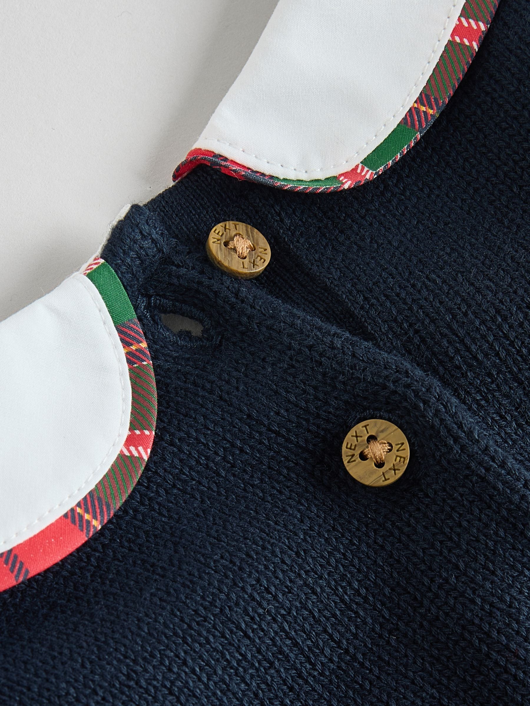 Navy Bear Knitted Jumper and Leggings Baby Set (0mths-3yrs) image 7