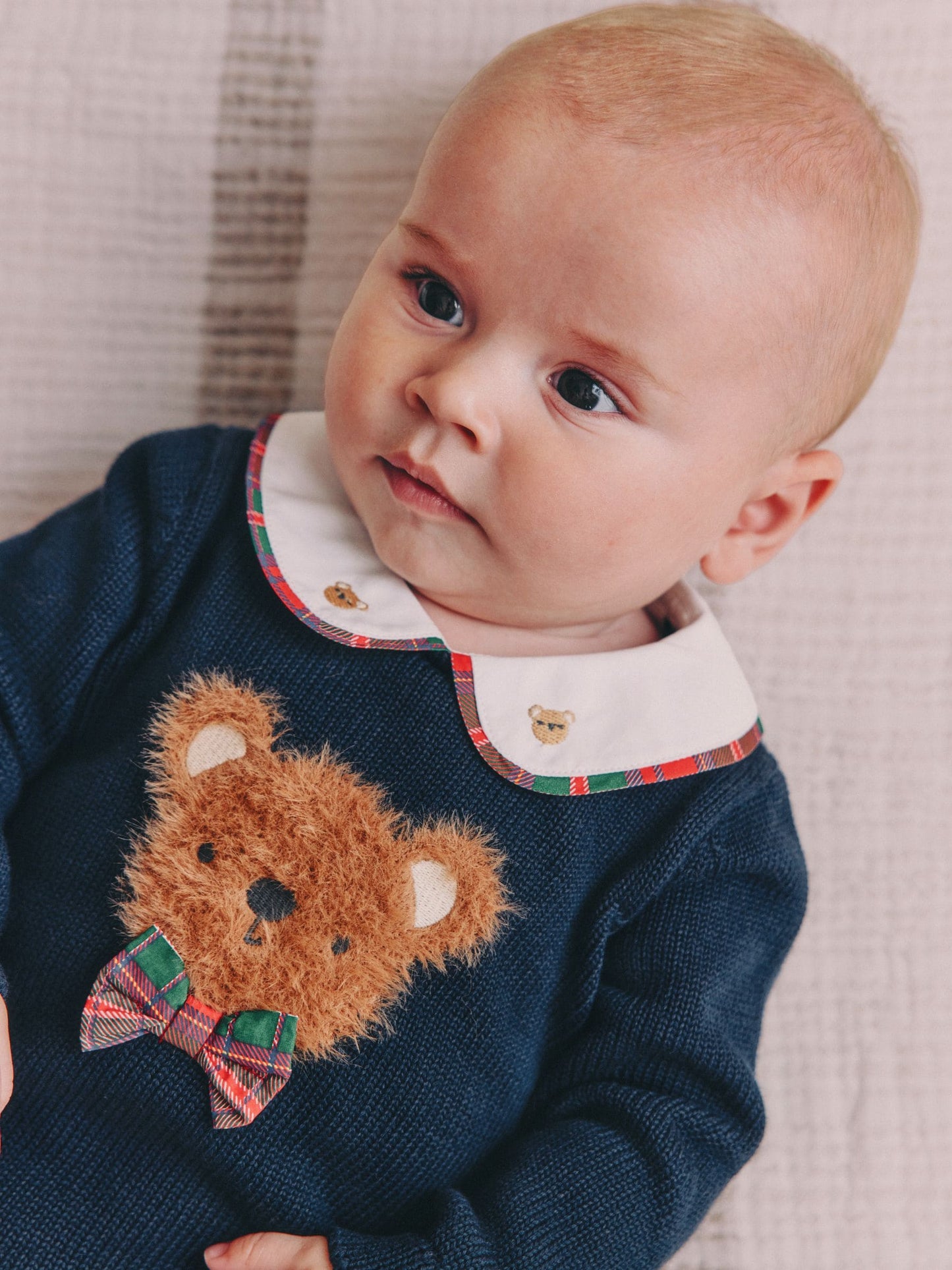 Navy Bear Knitted Jumper and Leggings Baby Set (0mths-3yrs)