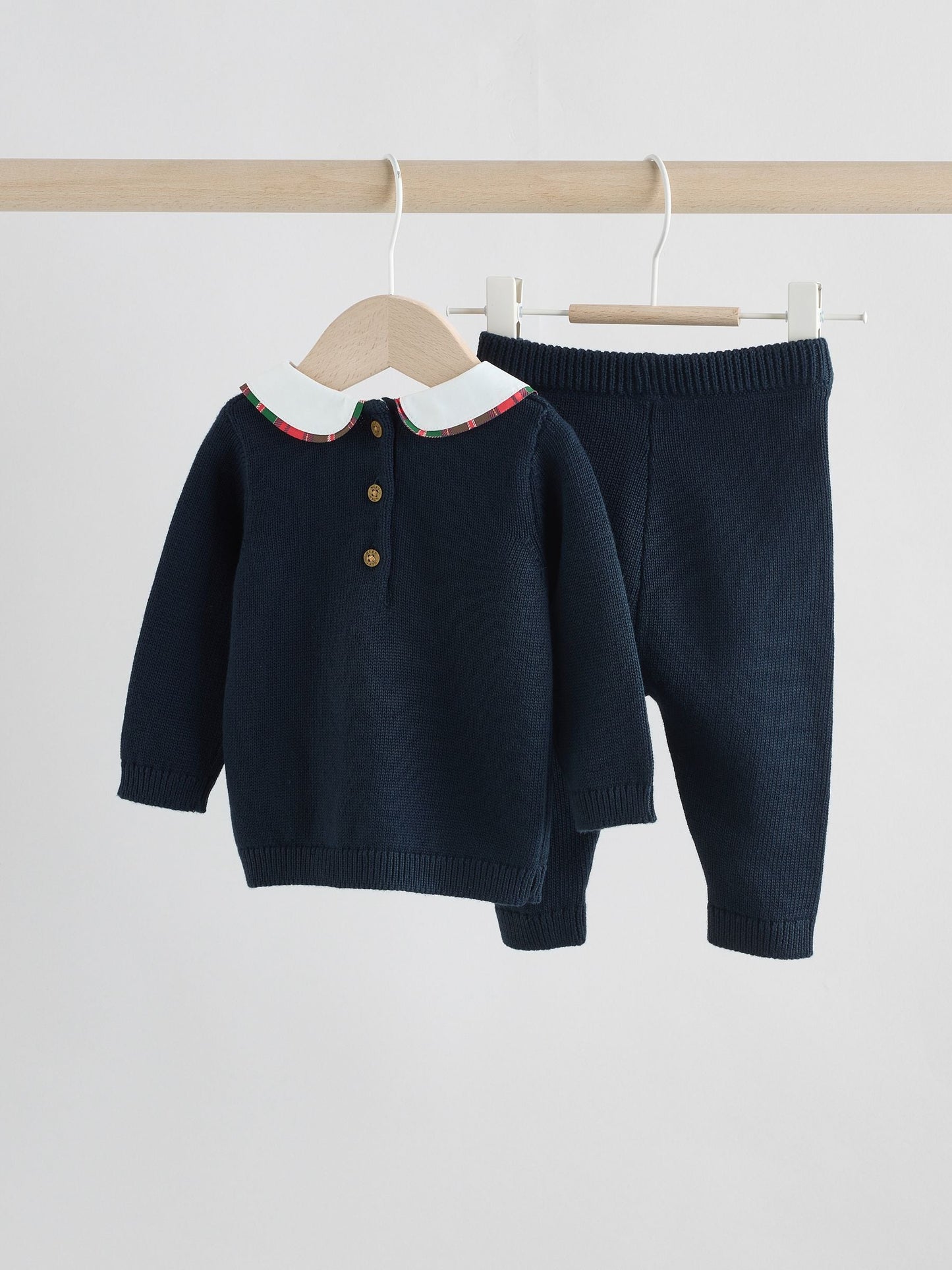 Navy Bear Knitted Jumper and Leggings Baby Set (0mths-3yrs)