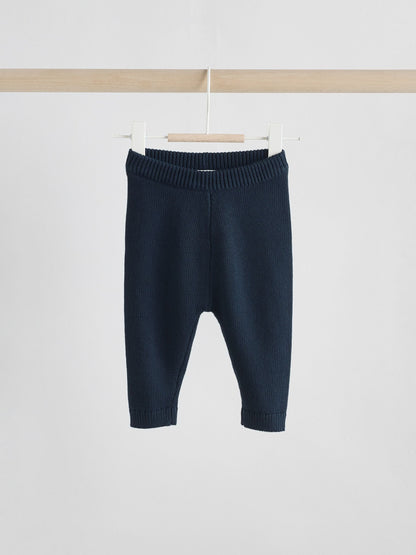 Navy Bear Knitted Jumper and Leggings Baby Set (0mths-3yrs)