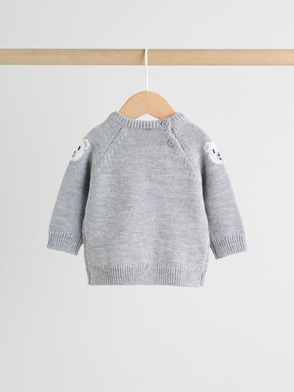 Grey Bear Knitted Top and Leggings Set (0mths-2yrs) image 4