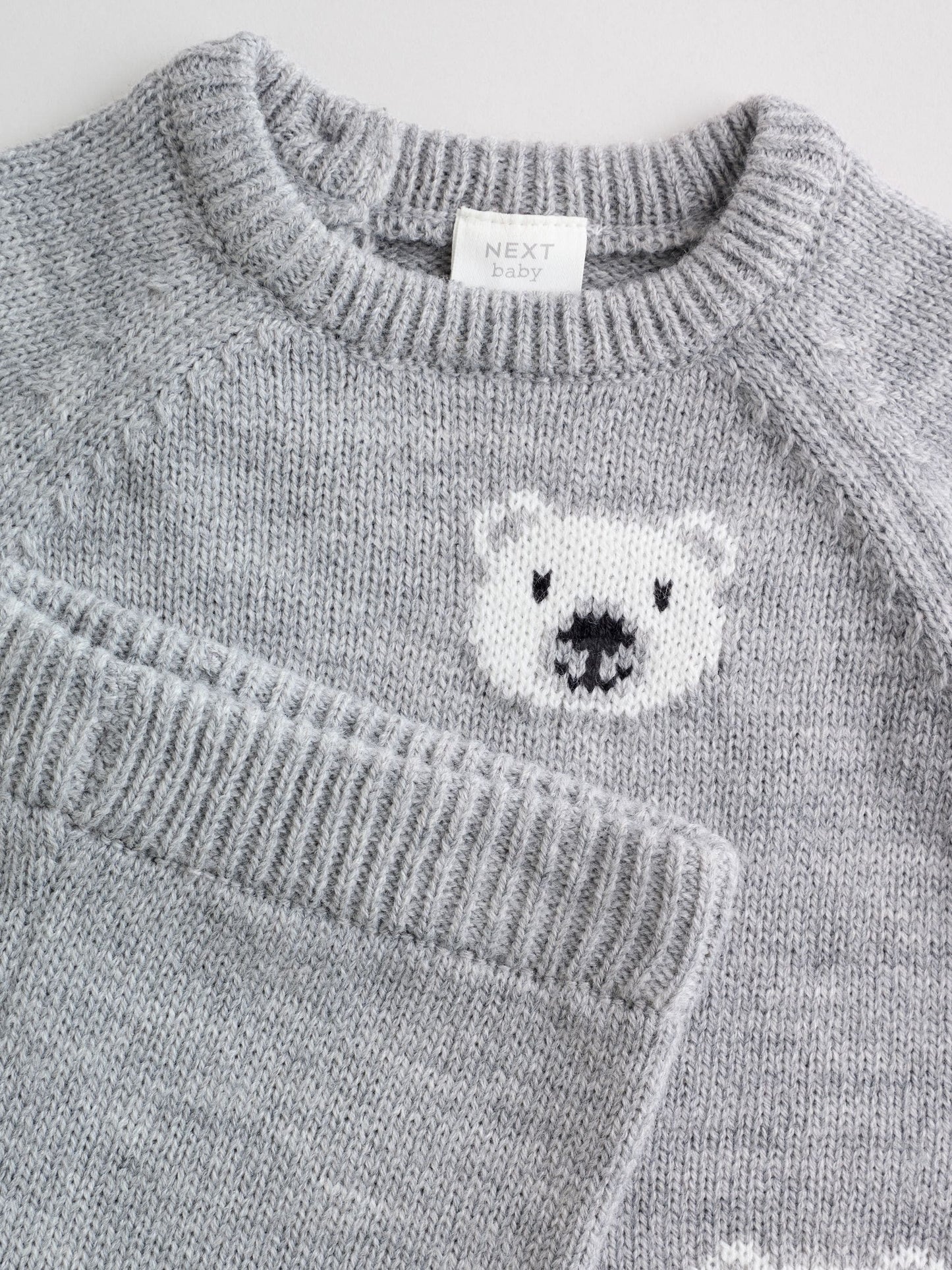 Grey Bear Knitted Top and Leggings Set (0mths-2yrs) image 7