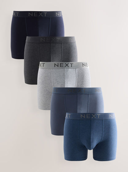 Dsiney Kidz - Blue/Grey/Black 5 Pack Cotton Rich Trunk Boxers image 1