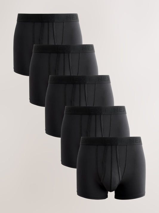 Dsiney Kidz - Black Motionflex 5 Pack A-Front Cotton Rich Boxers image 1