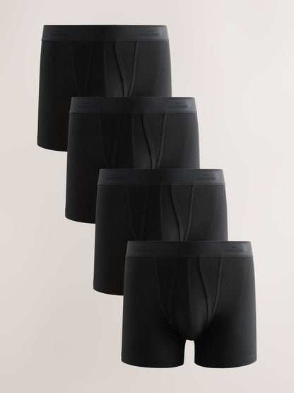 Dsiney Kidz - Black 4 pack Signature A-Front Cotton Rich Boxers image 1