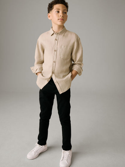 Dsiney Kidz - Neutral Long Sleeve Linen Shirt (3-16yrs) image 2