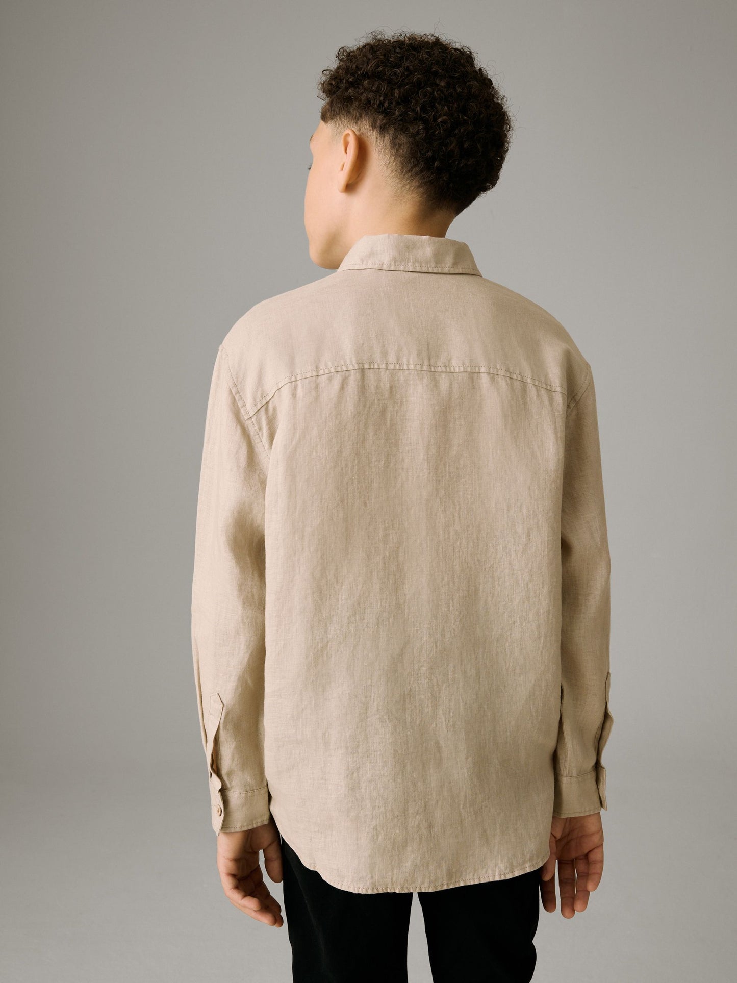 Dsiney Kidz - Neutral Long Sleeve Linen Shirt (3-16yrs) image 4