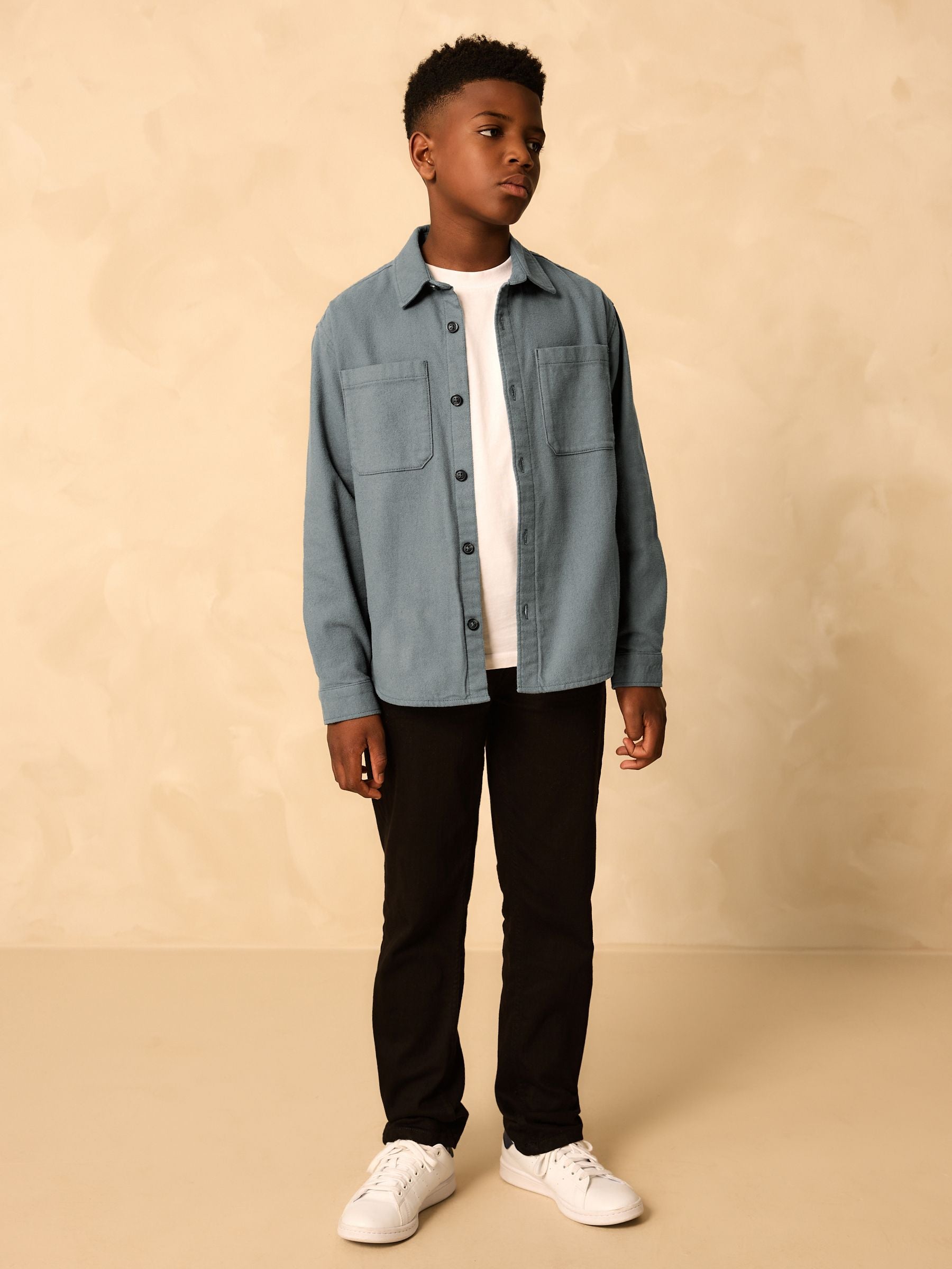 Dsiney Kidz - Petrol Blue Brushed Overshirt (3-16yrs) image 3