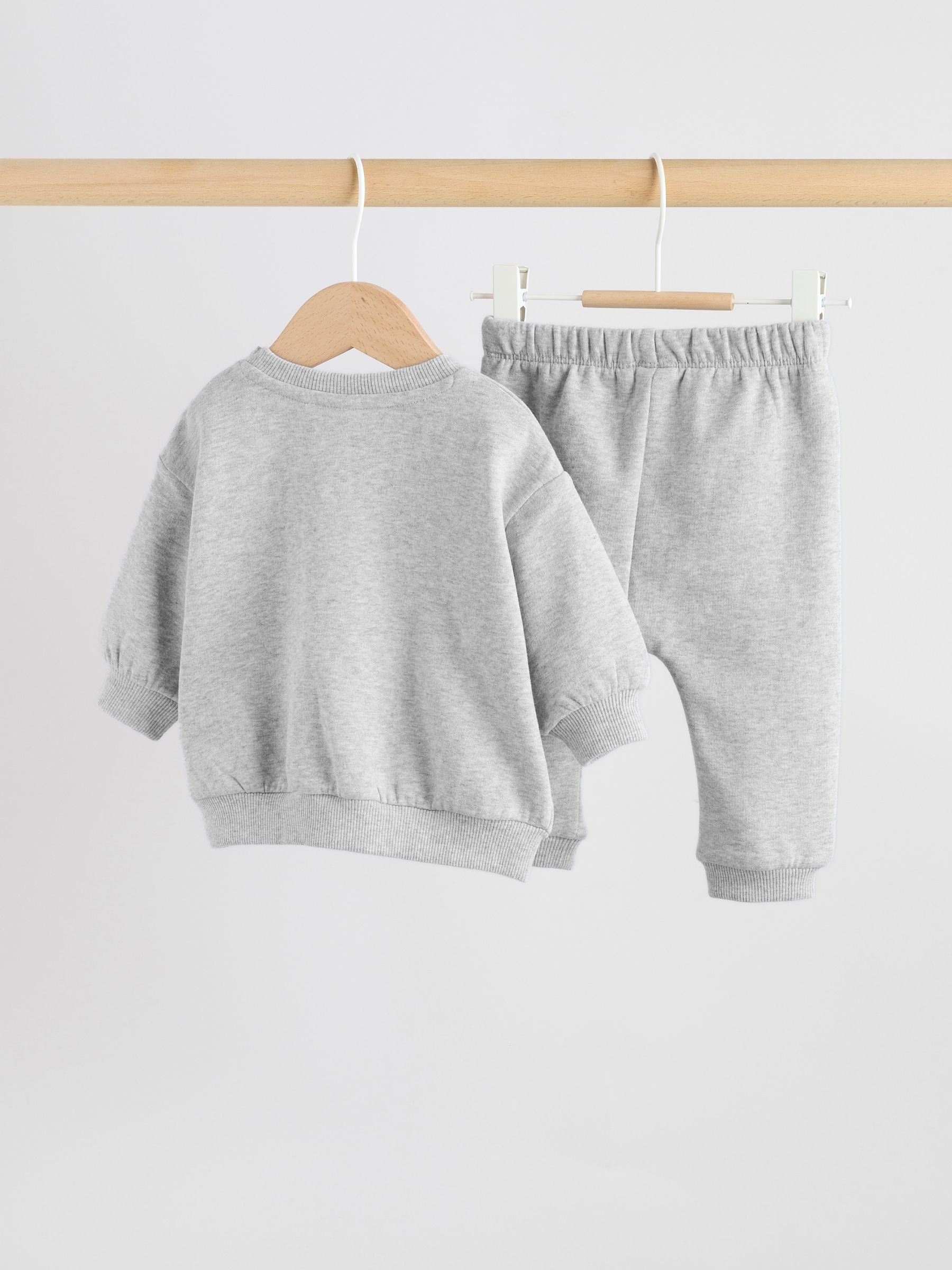 Grey Bear Baby Sweatshirt and Joggers Set (0mths-2yrs) image 2