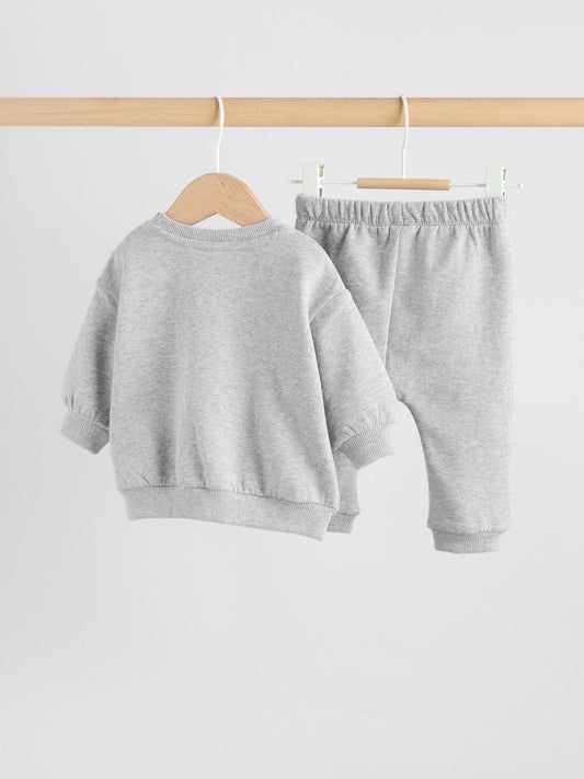 Grey Bear Baby Sweatshirt and Joggers Set (0mths-2yrs) image 2