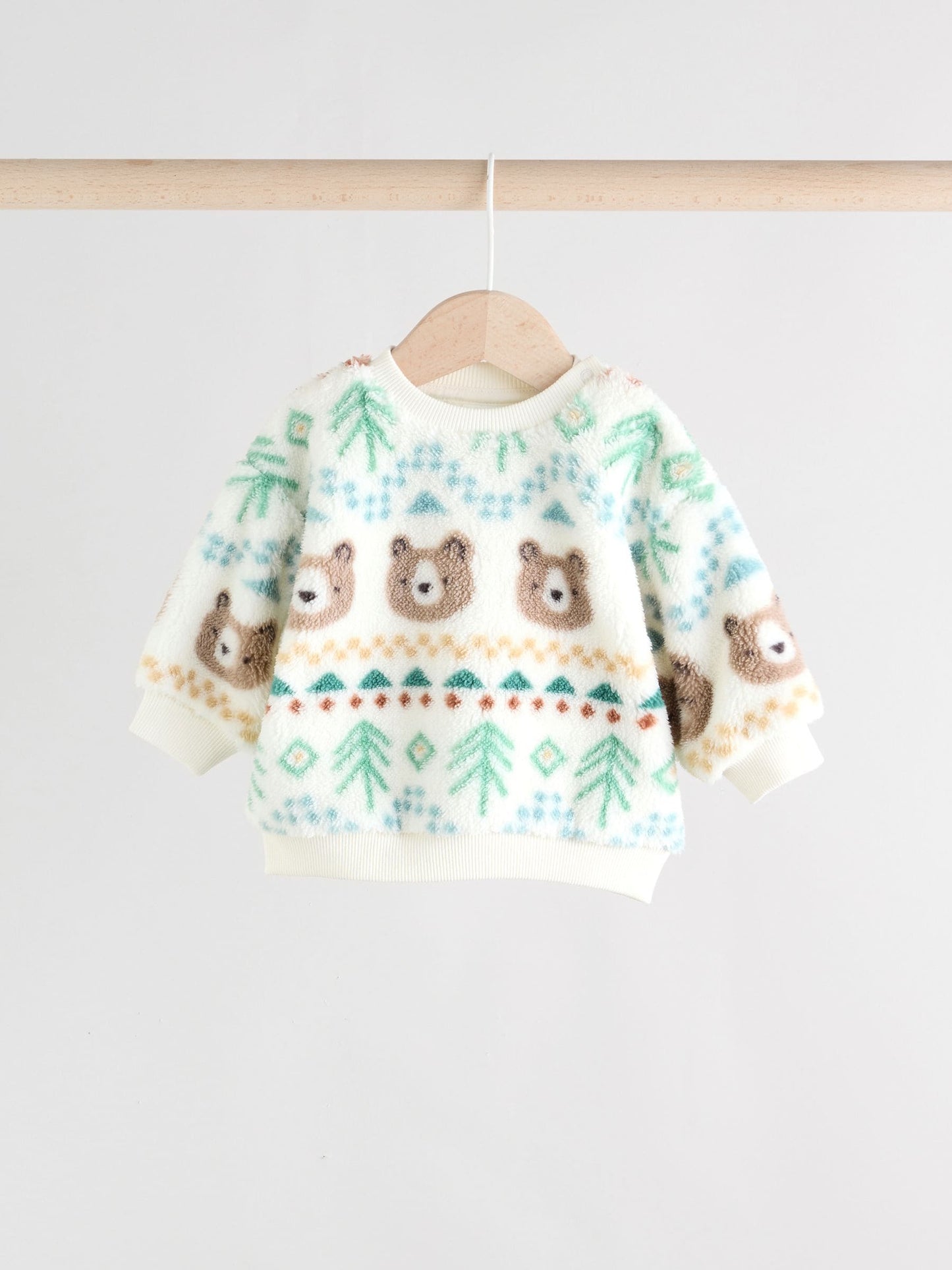 Green Bear Fairisle Baby Fleece Top and Joggers Set (0mths-2yrs)
