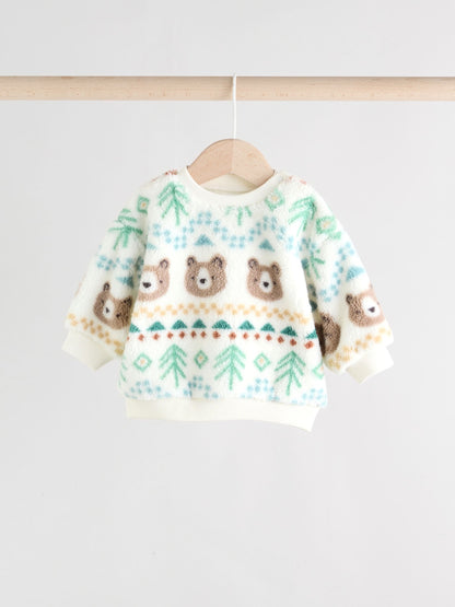 Green Bear Fairisle Baby Fleece Top and Joggers Set (0mths-2yrs)