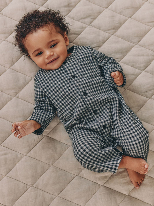 Black White Check Baby Romper (0mths-2yrs) image 1