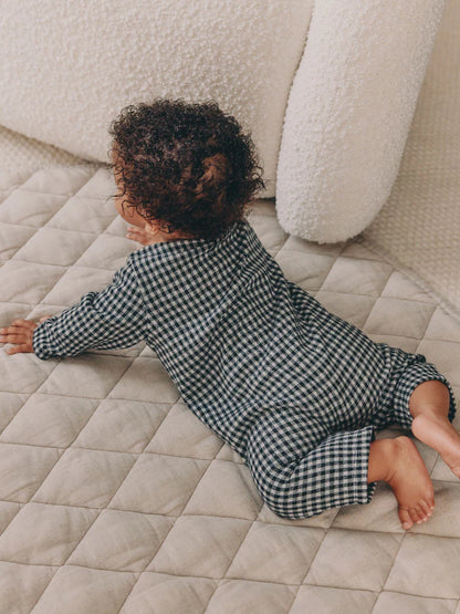 Black White Check Baby Romper (0mths-2yrs)