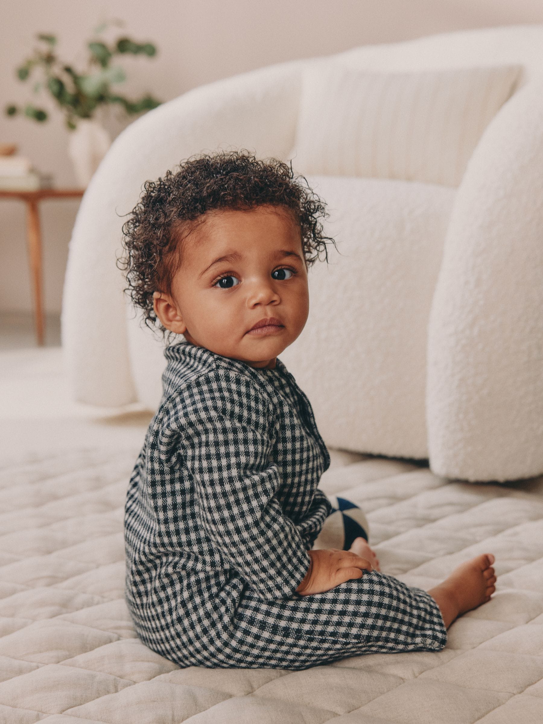 Black White Check Baby Romper (0mths-2yrs) image 5