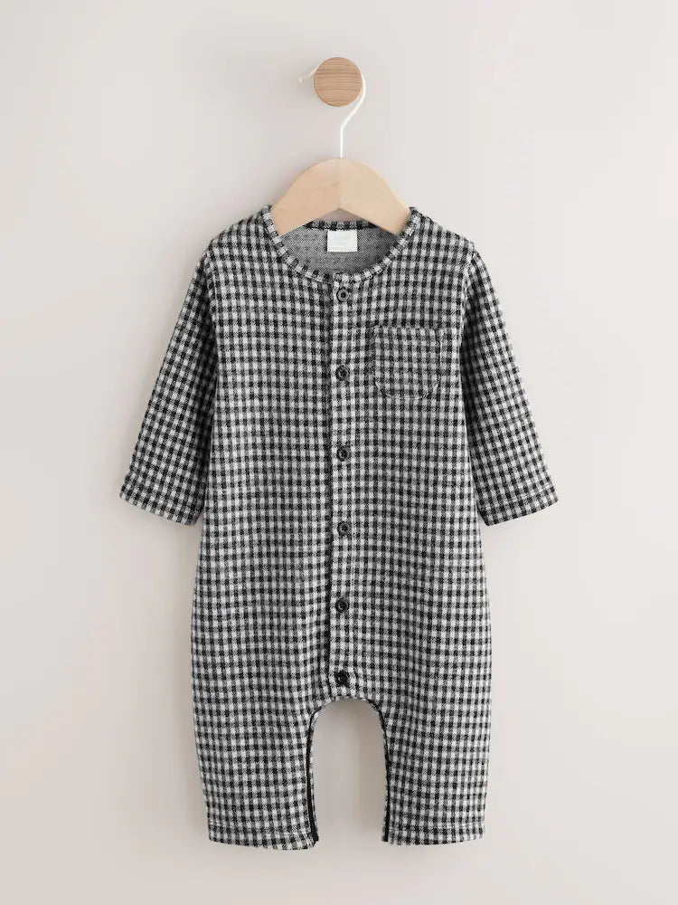 Black White Check Baby Romper (0mths-2yrs)
