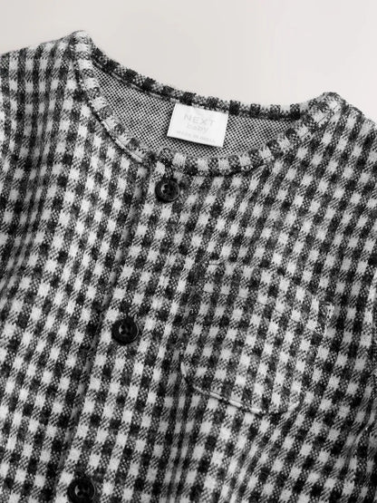 Black White Check Baby Romper (0mths-2yrs)