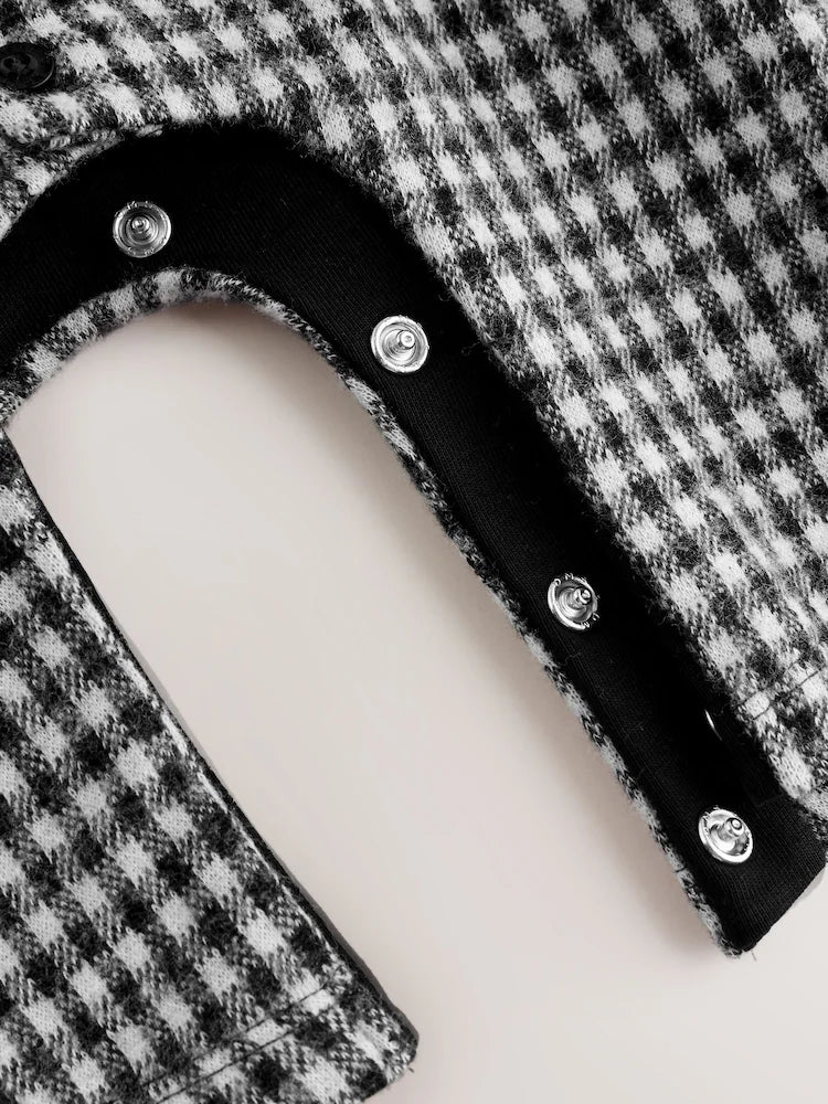 Black White Check Baby Romper (0mths-2yrs)