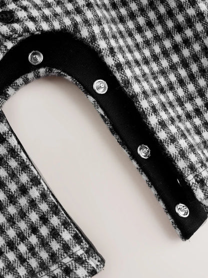 Black White Check Baby Romper (0mths-2yrs)