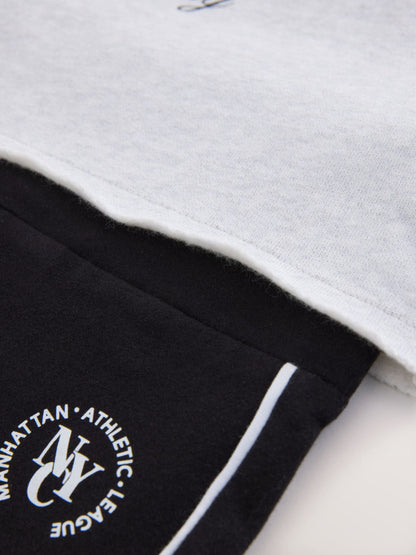 Grey Slogan Hoodie And Leggings Set (3-16yrs)