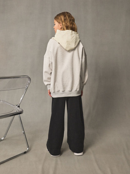 Grey/Ecru Contrast Hoodie (3-16yrs)