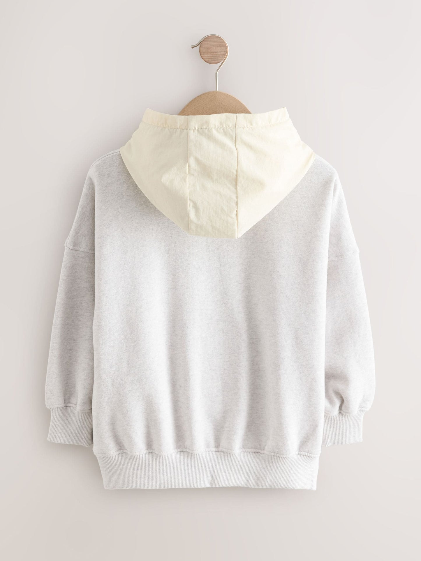 Grey/Ecru Contrast Hoodie (3-16yrs)