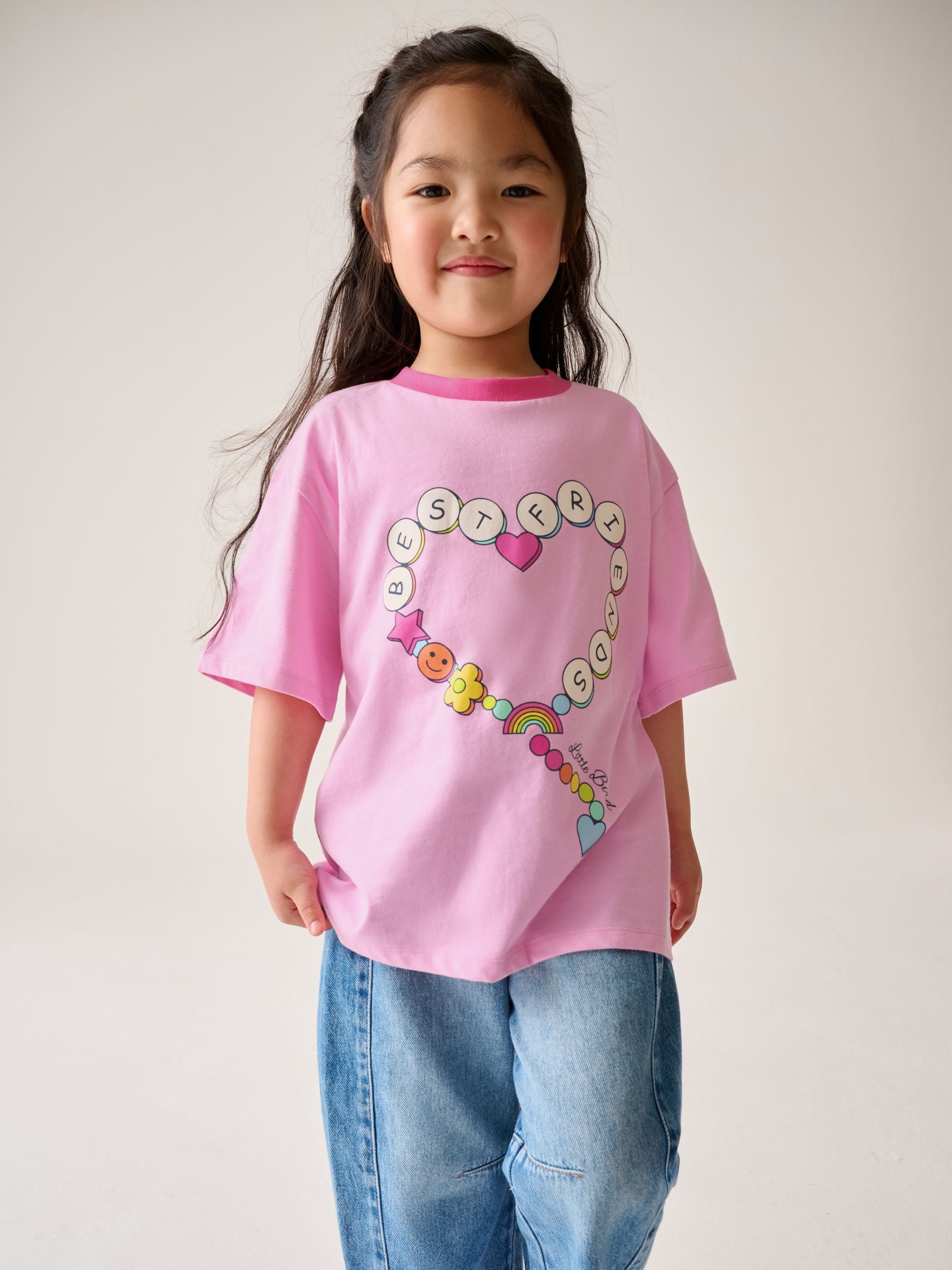 Dsiney Kidz - Little Bird by Jools Oliver Pink Short Sleeve Colourful T-Shirts 2 Pack image 8